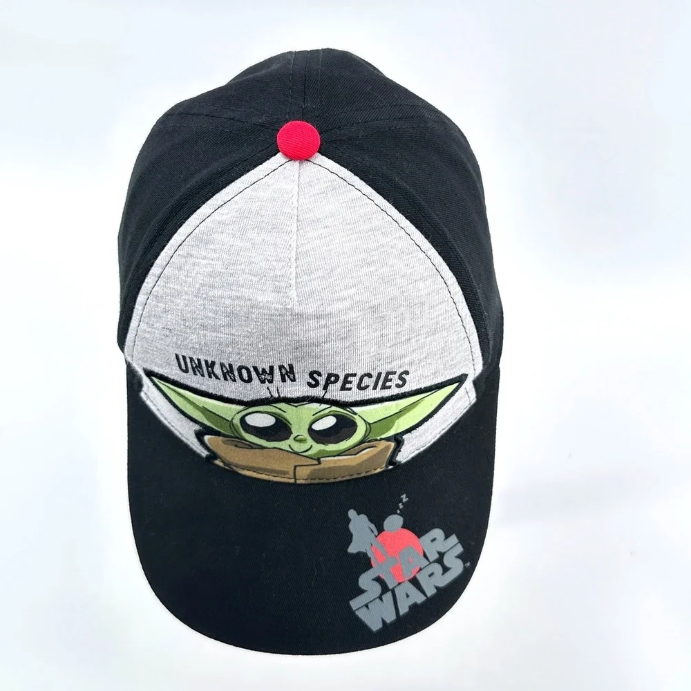 Star Wars‎ Grogu Baby Yoda Snapback Hat Kids OSFM Black Gray Unknown Species
